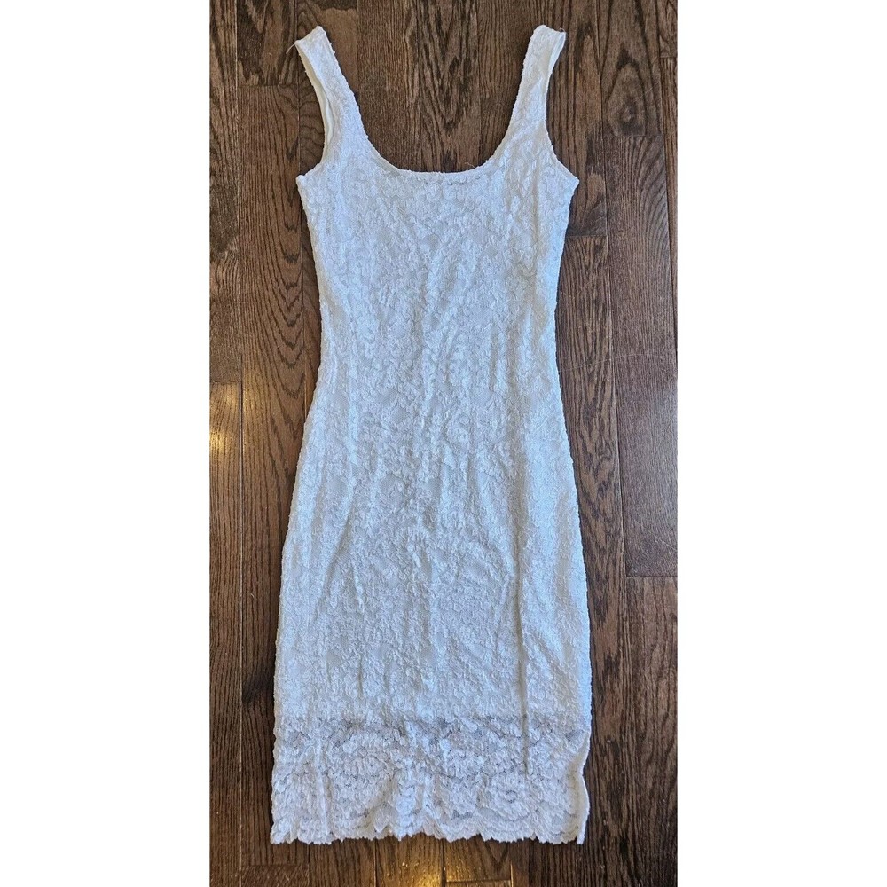 JS COLLECTIONS White Lace Vintage Midi Dress Sz 10 Formal Cocktail Wedding Dress - Picture 1 of 12